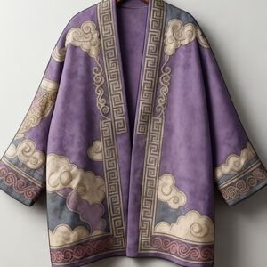 Elegant Purple Kimono Jacket